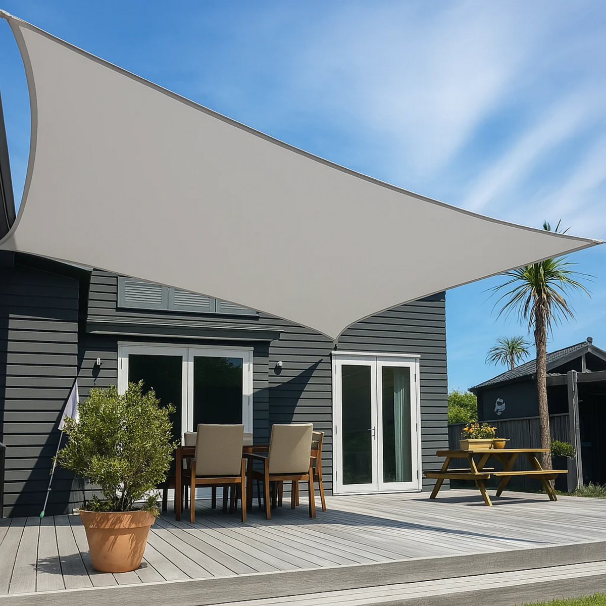 Toldo Portátil Impermeável Flexível e Resistente Com Proteção UV + Kit de Cordas