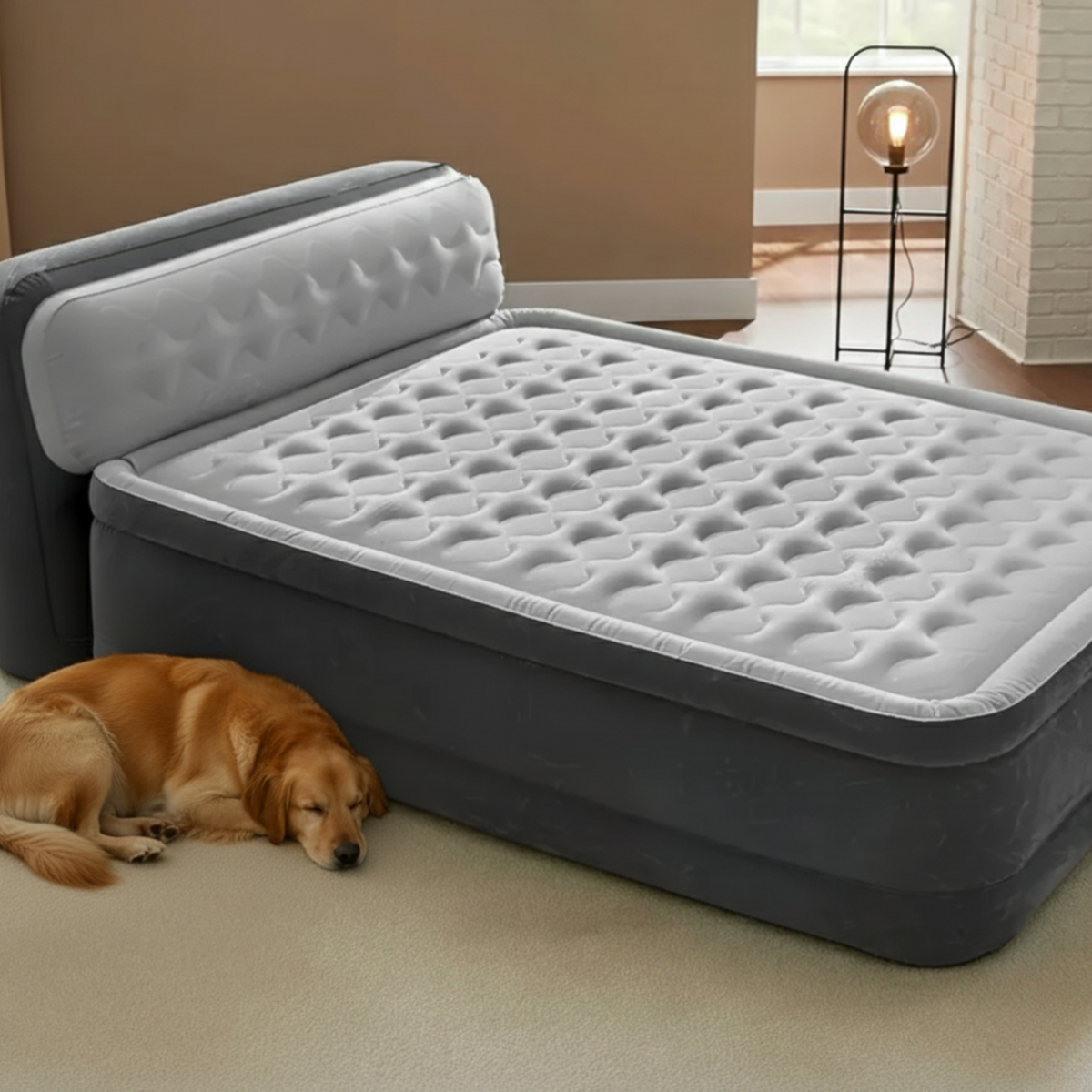 Colchão Inflável com Cabeceira Encosto de Brinde - 110V ou 220V