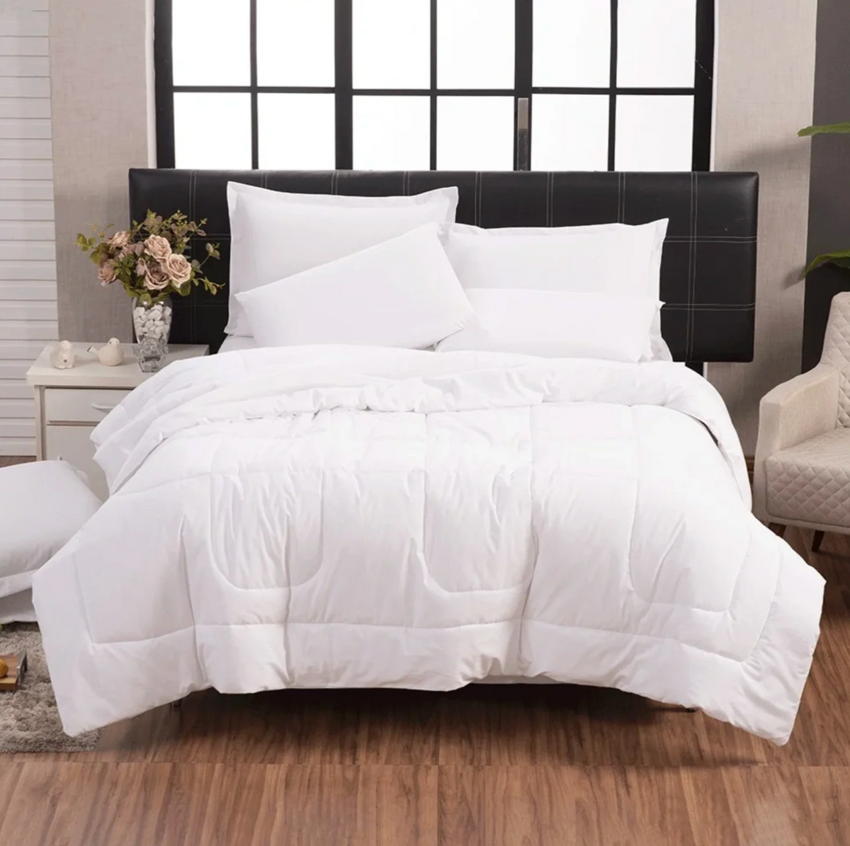 Kit Edredom Italiano 3 Peças 200 Fios 100% Algodão