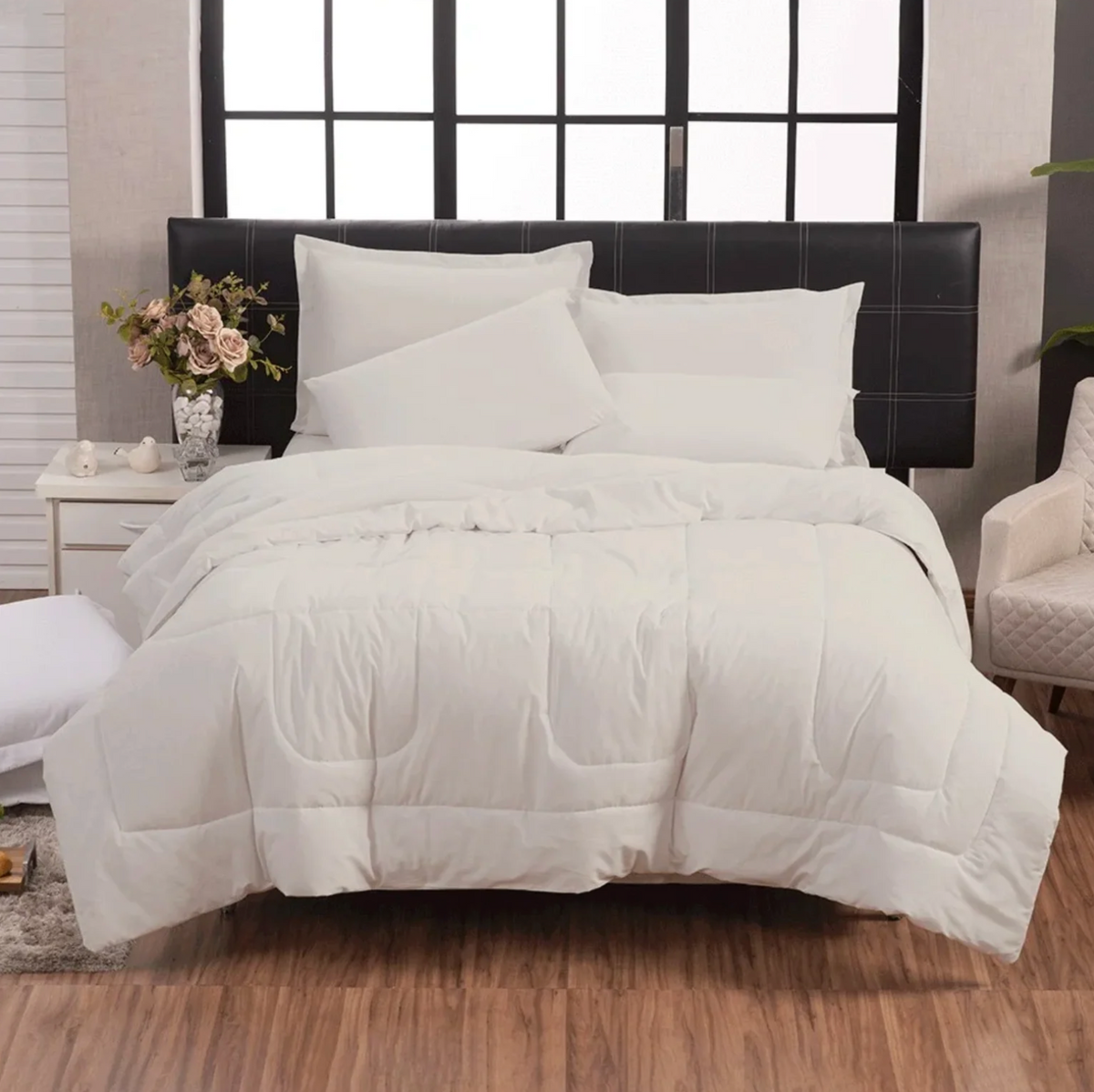 Kit Edredom Italiano 3 Peças 200 Fios 100% Algodão