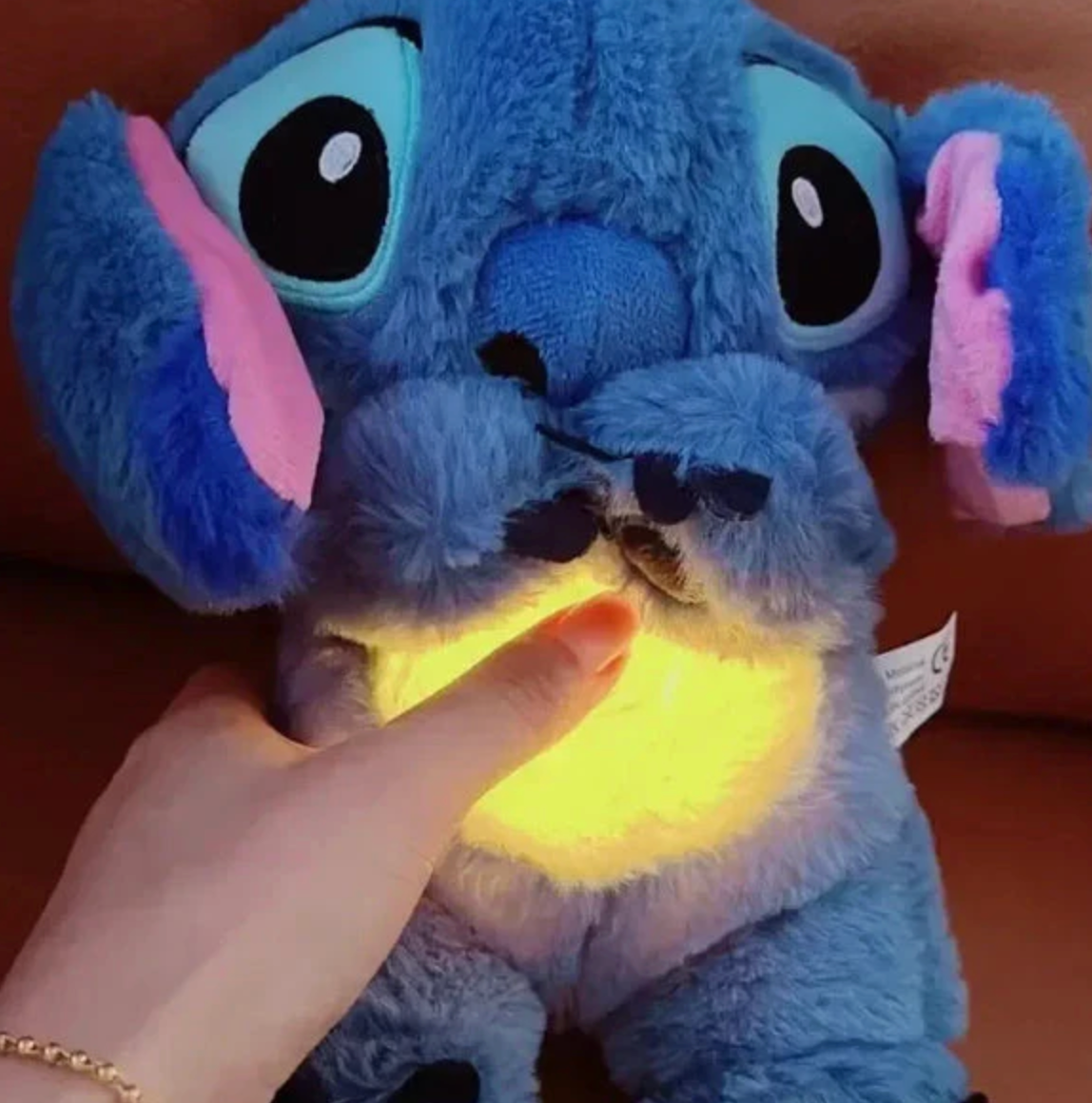 Stitch Pelúcia que Respira com LED