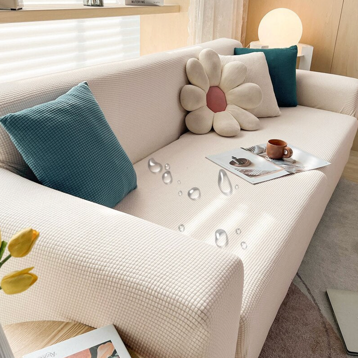 Capa de Sofá Impermeável Saintelle - Tecido Luxo Jacquard