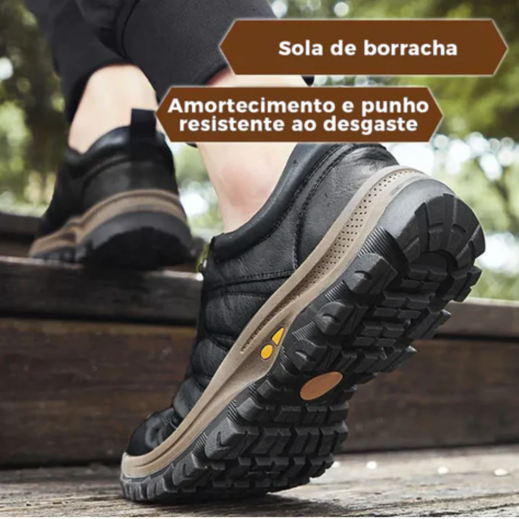 Tênis Masculino Confortável de Couro OrthoFlex