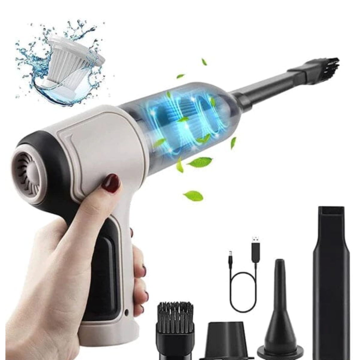 Mini Aspirador de Pó Portátil 4 em 1 Pro Max - Recarregável