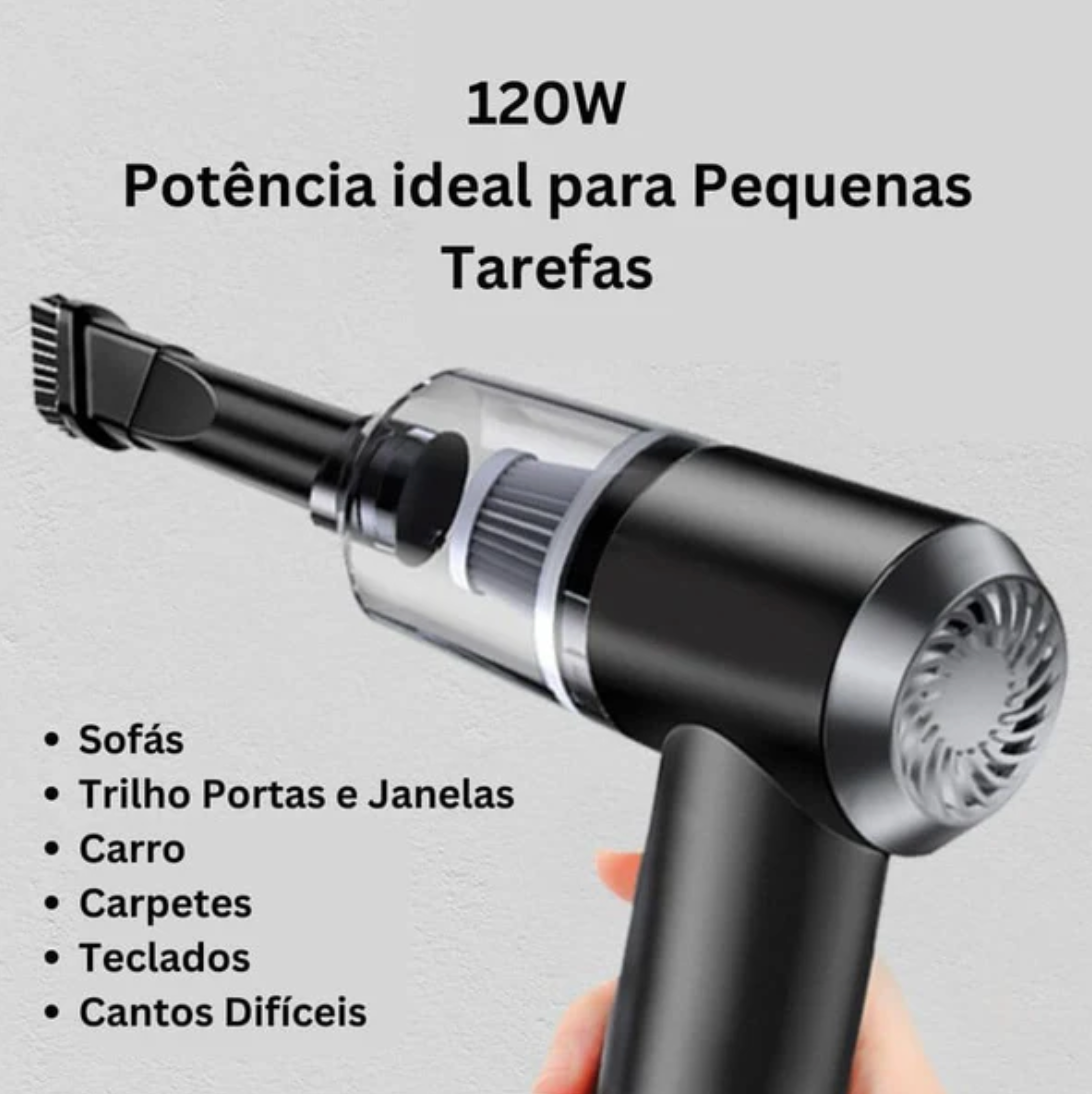 Mini Aspirador de Pó Portátil 4 em 1 Pro Max - Recarregável
