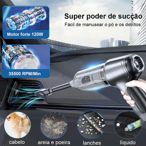 Mini Aspirador de Pó Portátil 4 em 1 Pro Max - Recarregável