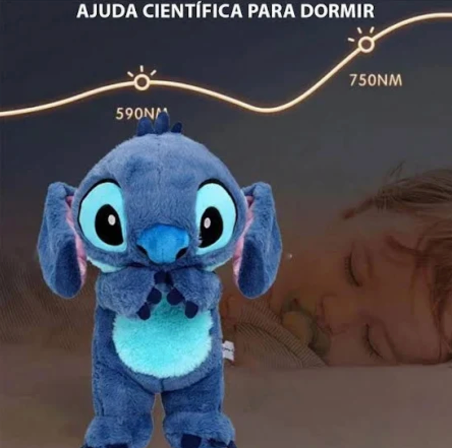 Stitch Pelúcia que Respira com LED